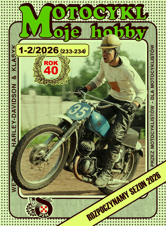 Okładka numeru 1-2/2024 (233-234) czasopisma Motocykl Moje Hobby