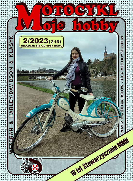 Okładka numeru 2/2023 (216) czasopisma Motocykl Moje Hobby